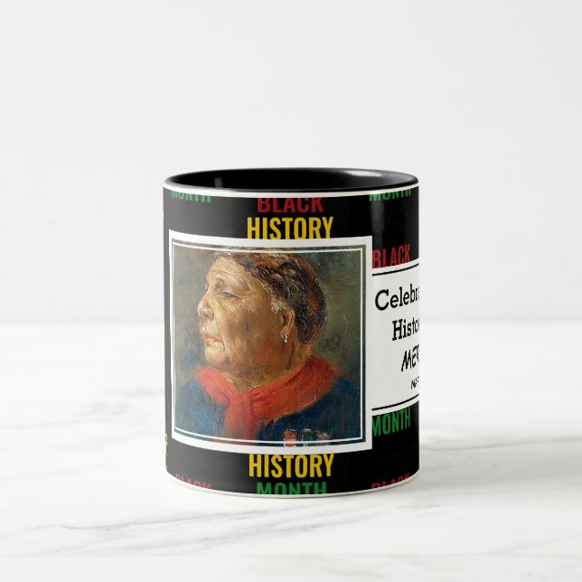 Caneca De Café Em Dois Tons MARY SEACOLE Personalizado | Mês da História Negra (Centro)