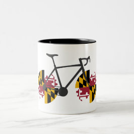 Caneca De Café Em Dois Tons Maryland Flag Cycling