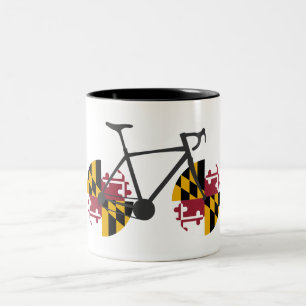 Caneca De Café Em Dois Tons Maryland Flag Cycling