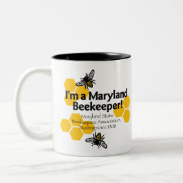 Caneca De Café Em Dois Tons Maryland State Beekeepers Association Mug