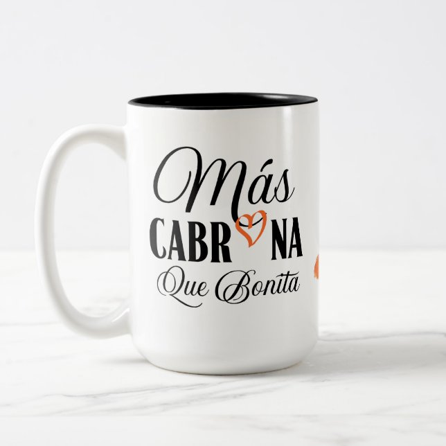 Caneca De Café Em Dois Tons Mas Cabrona que bonita chingona (Esquerda)