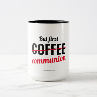 Caneca De Café Em Dois Tons Mas Primeira Commmunion