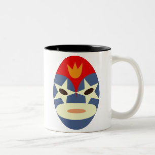Caneca De Café Em Dois Tons Máscara Azul Lucha