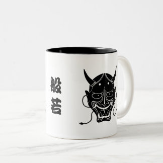 Caneca De Café Em Dois Tons máscara do hannya