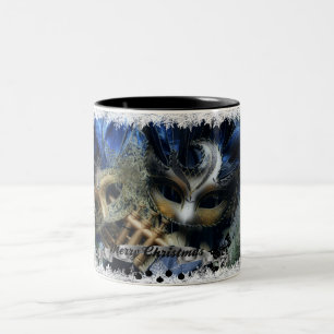 Caneca De Café Em Dois Tons Mascarada Natal
