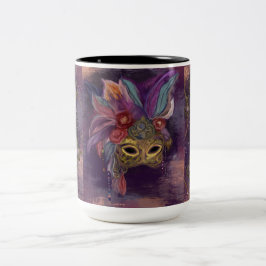 CANECA DE CAFÉ EM DOIS TONS MASCARADA VENICE ART