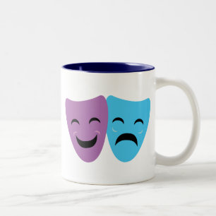 Caneca De Café Em Dois Tons Máscaras de Drama