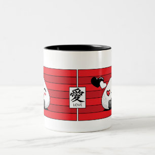 Caneca De Café Em Dois Tons Mascot de manga japonês