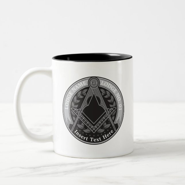 Caneca De Café Em Dois Tons Masonic Mug (Esquerda)