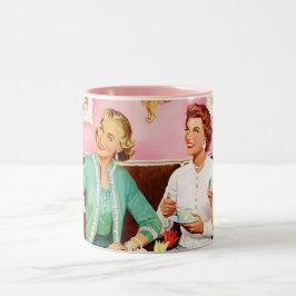 CANECA DE CAFÉ EM DOIS TONS MASSA DA TARDE DE 1950 TEA COFFEE MUG