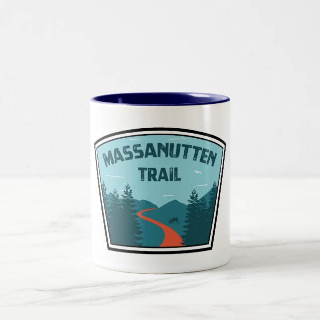 Caneca De Café Em Dois Tons Massanutten Trail Virginia (Centro)