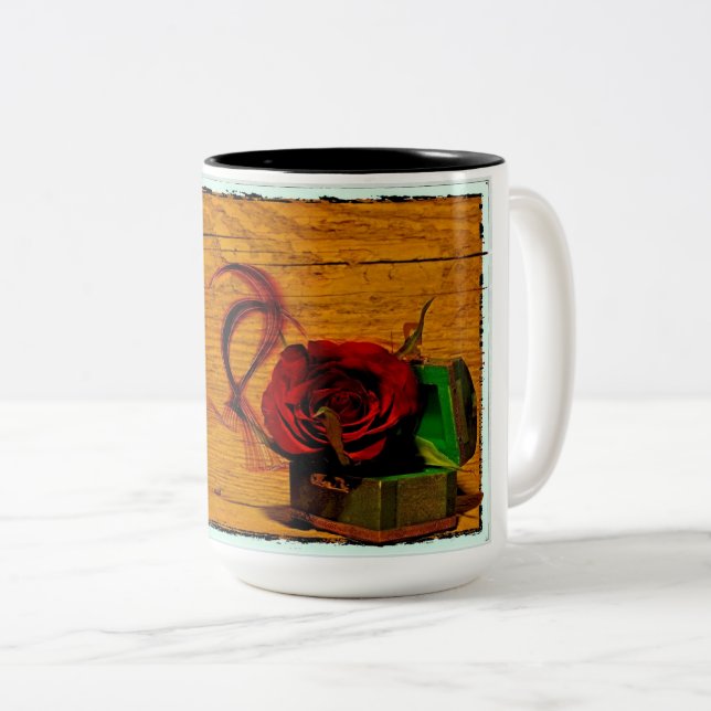 Caneca De Café Em Dois Tons Mata de café (Frente Esquerda)