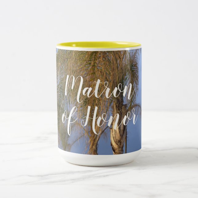 Caneca De Café Em Dois Tons Matão de Honra Palm Trees Casando Mugs (Centro)