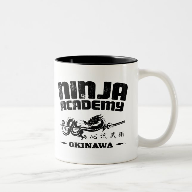 Caneca De Café Em Dois Tons Matar Bill de Okinawa da academia de Ninja (Direita)