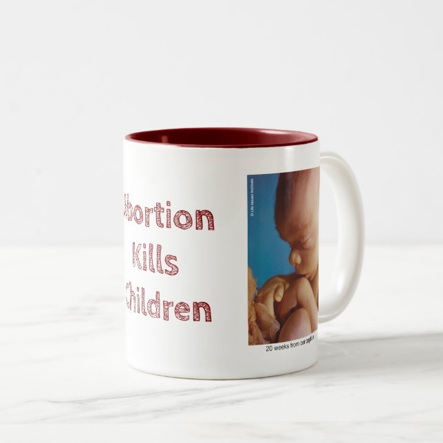 Caneca De Café Em Dois Tons Matares de aborto (Frente Esquerda)
