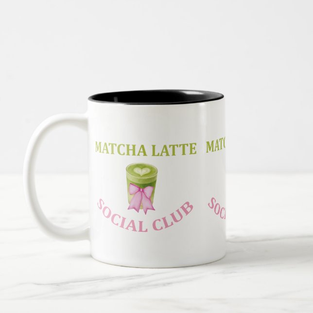 CANECA DE CAFÉ EM DOIS TONS MATCHA LATTE SOCIAL CLUB (Esquerda)