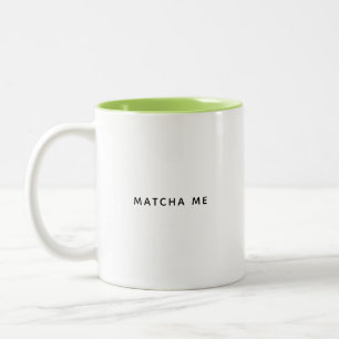 Caneca De Café Em Dois Tons Matcha Me Verde limão Bonito Café Da Manhã