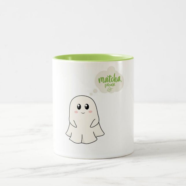 Caneca De Café Em Dois Tons Matcha please! (Centro)
