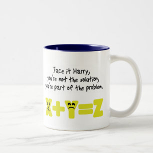 Caneca De Café Em Dois Tons Matemática engraçada do problema