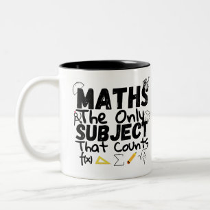 Caneca De Café Em Dois Tons Matemática O Único Assunto Que Conta Com Café De D