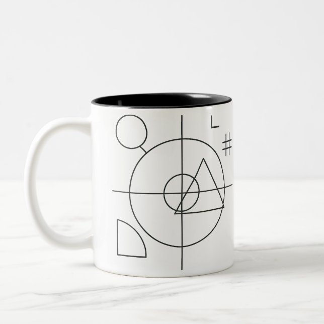 Caneca De Café Em Dois Tons Mathematical Elegance (Esquerda)