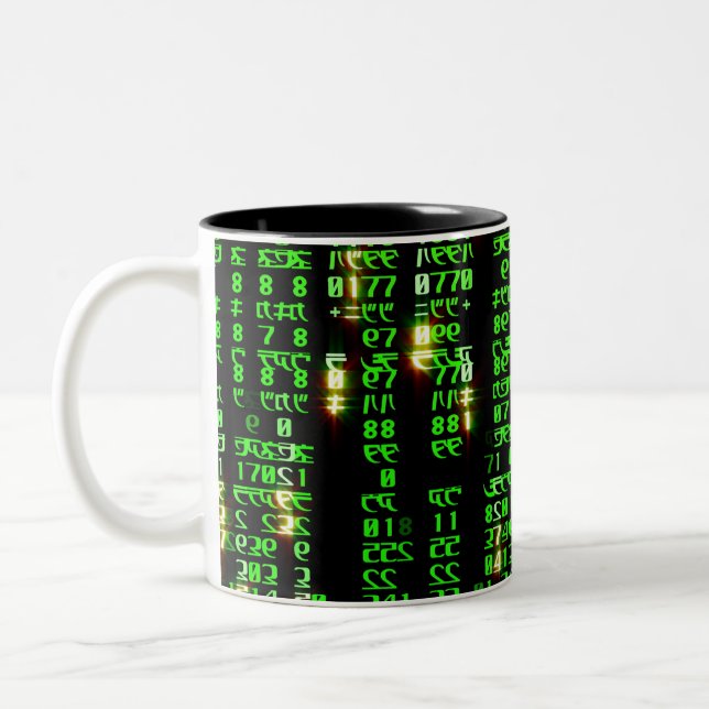 Caneca De Café Em Dois Tons Matriz de códigos (Esquerda)