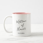 Caneca De Café Em Dois Tons Matriz Personalizada de Honra<br><div class="desc">Matron Personalizado de Honra Mug de Café Dois Tons</div>