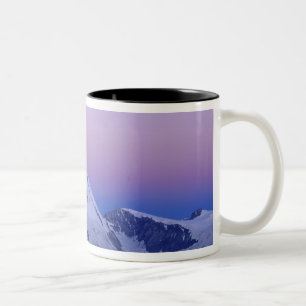 Caneca De Café Em Dois Tons Matterhorn ao amanhecer, Zermatt, Alpes Suíços,