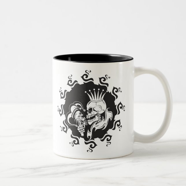 Caneca De Café Em Dois Tons Mau King Skull (Direita)