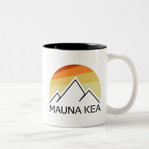 Caneca De Café Em Dois Tons Mauna Kea Hawaii Retro