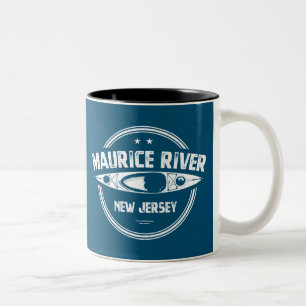 Caneca De Café Em Dois Tons Maurice River New Jersey Kayaking