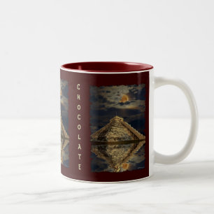 Caneca De Café Em Dois Tons Mayan Chichen Itza Temple Hot Chocolate Mug