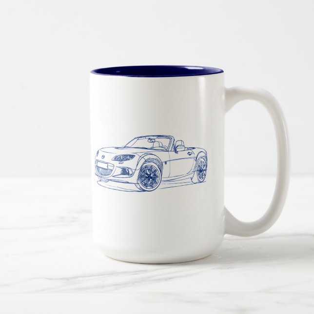 Caneca De Café Em Dois Tons Maz Miata MX5 2013 (Direita)