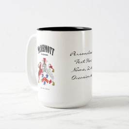 Caneca De Café Em Dois Tons McDermott Family Crest, Tradução e Significado