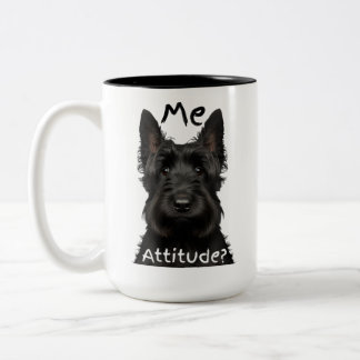 Caneca De Café Em Dois Tons Me Attitude Scottish Terrier