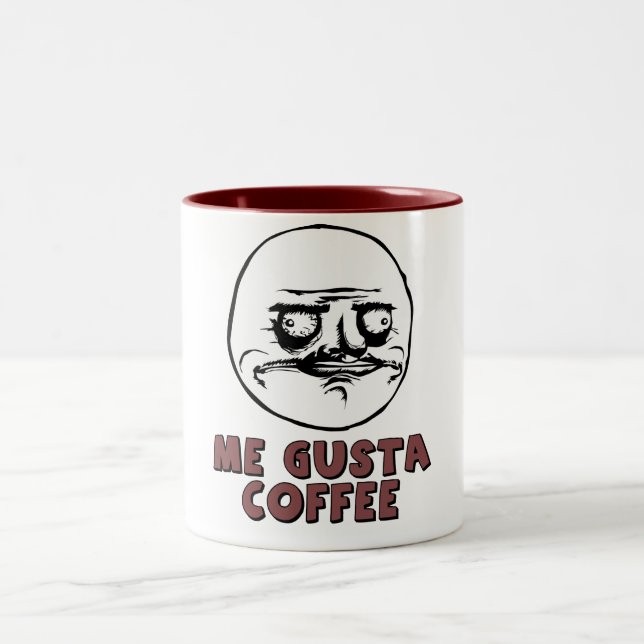 Caneca De Café Em Dois Tons Me Gusta Meme Coffe Mug (Centro)