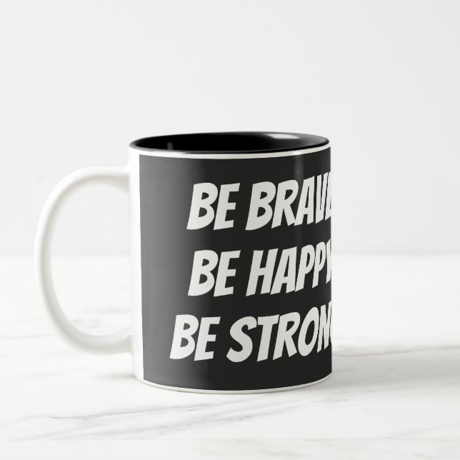 Caneca De Café Em Dois Tons Meaningful Motivational Positive Quote (Esquerda)