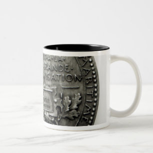 Caneca De Café Em Dois Tons Medalha que comemora a abertura do Suez