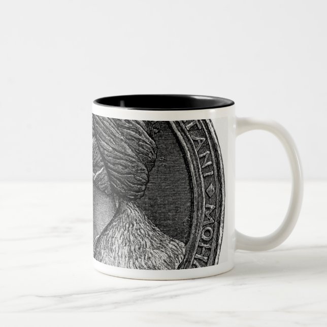 Caneca De Café Em Dois Tons Medalhão de Mehmed II (Direita)