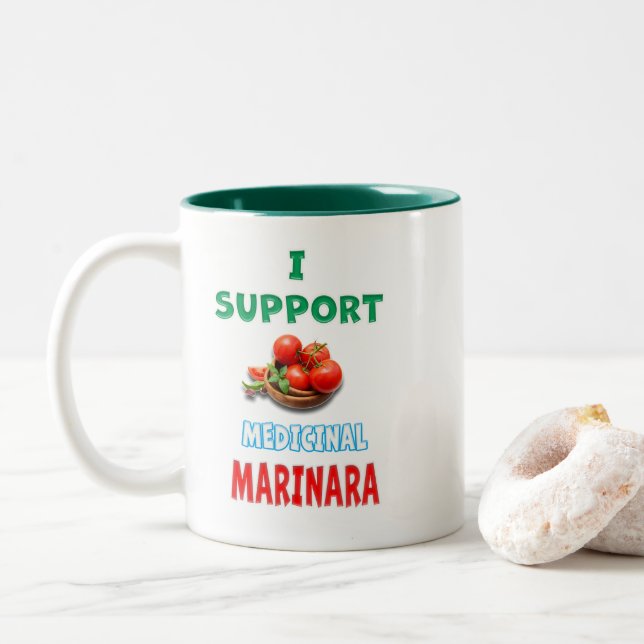 Caneca De Café Em Dois Tons Medicamento Marinara (Com Donut)