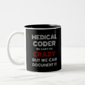 Caneca De Café Em Dois Tons Medicina Não podemos consertar maluco
