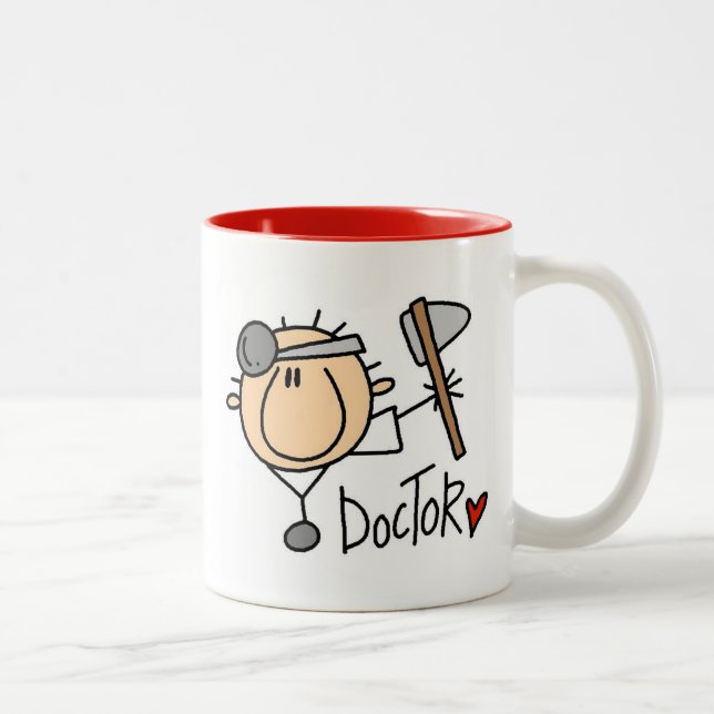 Caneca De Café Em Dois Tons Médico (Direita)