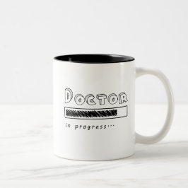 Caneca De Café Em Dois Tons Médico Em Andamento Barra de Carregamento Divertid