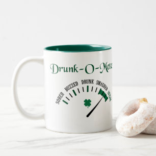 Caneca De Café Em Dois Tons Medidor de bebado