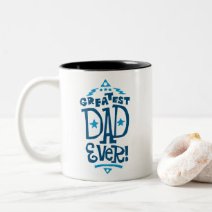Caneca De Café Em Dois Tons Médio retrorreflector tipo Grande Pai Nunca Mug