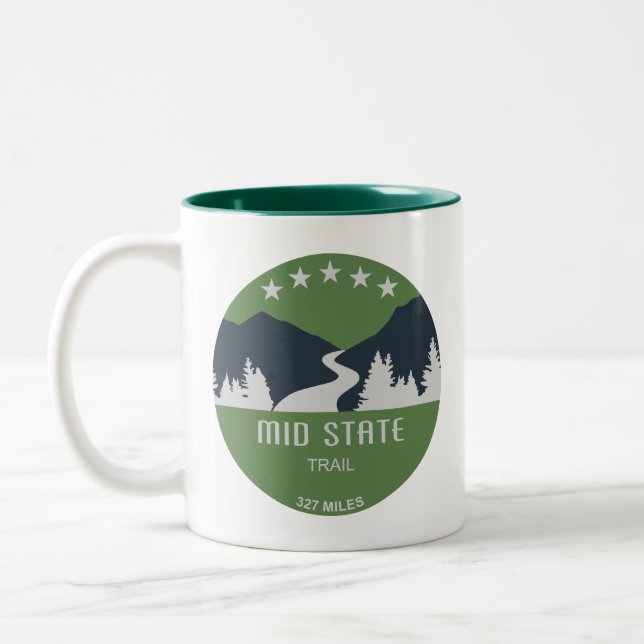 Caneca De Café Em Dois Tons Médio State Trail Pensilvânia (Esquerda)