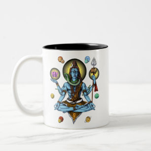 Caneca De Café Em Dois Tons Meditação Shiva