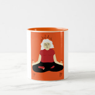 Caneca De Café Em Dois Tons Meditação transcendental