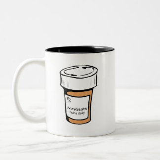 Caneca De Café Em Dois Tons Meditate duas vezes por dia