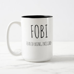 Caneca De Café Em Dois Tons Medo de ser incluído,fobi